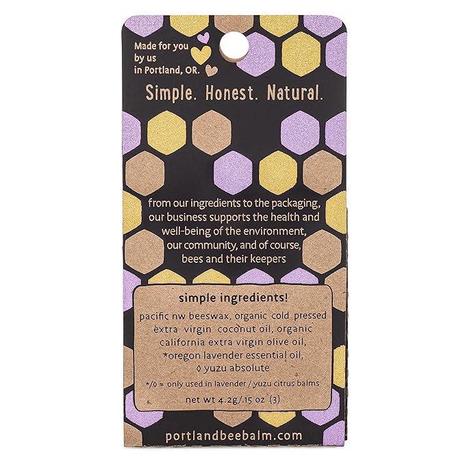 Portland Bee Balm Chapstick, Assorted 3-Pack