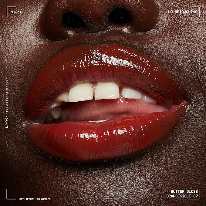 NYX PROFESSIONAL MAKEUP Butter Gloss, Non-Sticky Lip Gloss - Orangesicle (Orange) (Pack of 2)