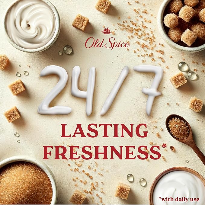 Old Spice GentleMan's Exfoliating & Moisturizing Body Wash for Men, 24/7 Shower Fresh with Long Lasting Scent, Renewing Vitamin B3 Blend, Brown Sugar + Cocoa Butter Scent, 26 oz