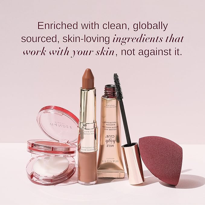 Wander Beauty Unlashed Volume & Curl Mascara - Volumizing, Lash Curling Mascara - 9 in 1 Multitasking Smudge-Proof Black Mascara - Nourish & Reduce Fallout With Peach Leaf, Vitamin E & B5 (2 Pack)