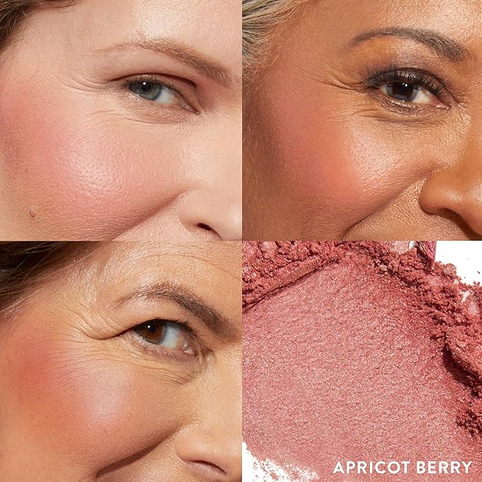 LAURA GELLER NEW YORK Baked Blush-n-Brighten Marbleized Blush - Apricot Berry - Creamy Lightweight - Satin Finish