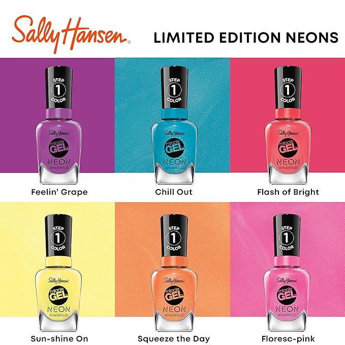 Sally Hansen Miracle Gel Nail Polish, Shade Miami Ice #053 (Pack of 2)