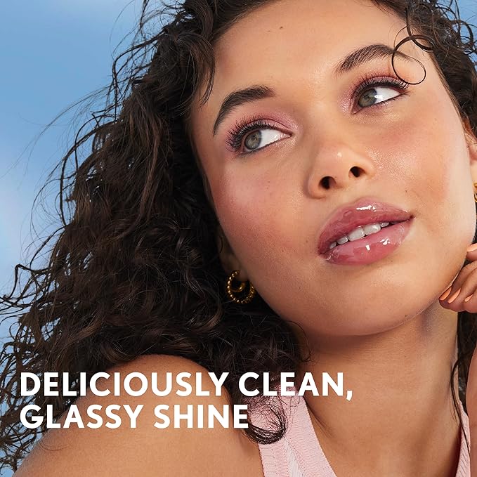 COVERGIRL Clean Fresh Yummy Lip Gloss, Sunshine Rays, W&F, Hydrating, Non-Sticky, Hyaluronic Acid, Glassy Shine, 0.33oz