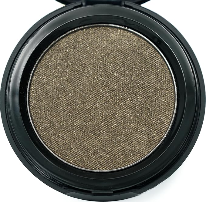 Enchanted Dark Gold Metallic Shimmering Pressed Powder Single Vegan Eyeshadow; Talc, Paraben & Cruelty Free