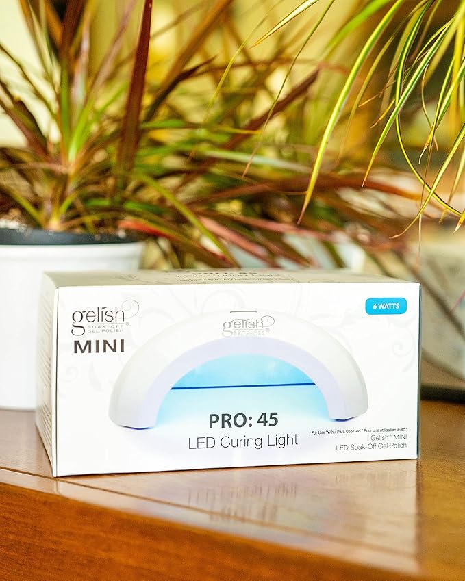 Gelish Pro 45 Mini LED Light – Professional Nail Lamp, Gel Light, Nail Dryer for Gel Polish, Fast Drying, Compact & Portable LED Light for Home & Salon Use