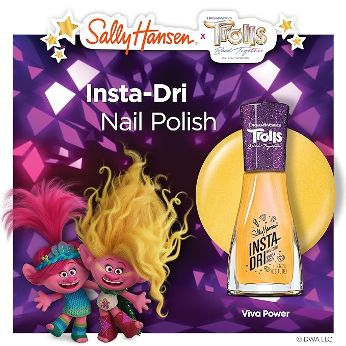 Sally Hansen Insta-Dri x Trolls Nail Polish Collection - Viva Power - 0.31 fl oz