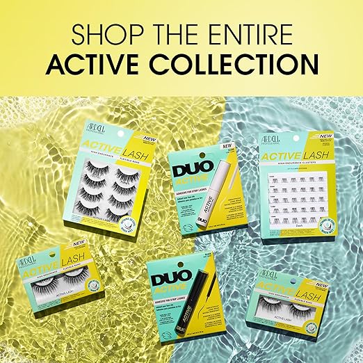 DUO Active Clear Lash Glue – Brush-On Lash Adhesive for Strip Lashes, Quick-Dry, Waterproof Eyelash Glue, 0.16 oz (4.6g)