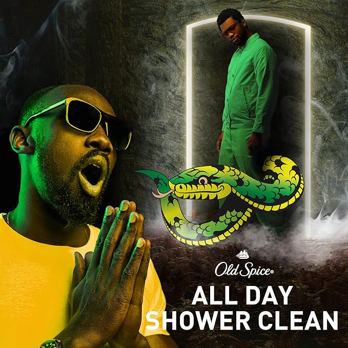 Old Spice Cleansing Body Wash for Men, 3X Defense, 24/7 Shower Fresh with Lasting Scent, 2-in-1 Body & Face Wash, MambaKing with Rich Plum Scent, 24 oz (Pack of 4)