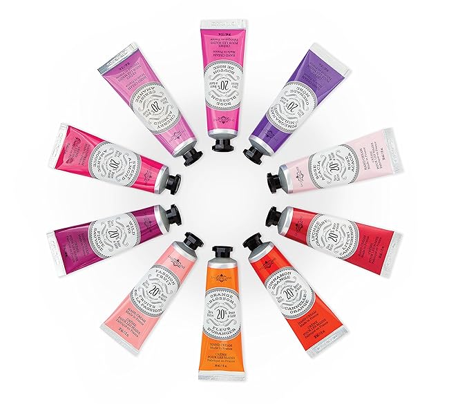 La Chatelaine 20% Shea Butter Hand Cream Travel Size, Organic Argan Oil, Moisturizing, Nourishing, Repairing, Extra-Rich Hand Lotion, Made in France, Paraben Free, 1 oz / 30ml (Lychee Cranberry)