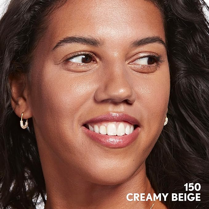 COVERGIRL Clean Invisible Foundation Makeup, Dewy & Glowy Natural Finish, Buildable Coverage, Skin-Like Smooth Look, Vegan, Creamy Beige, 1oz