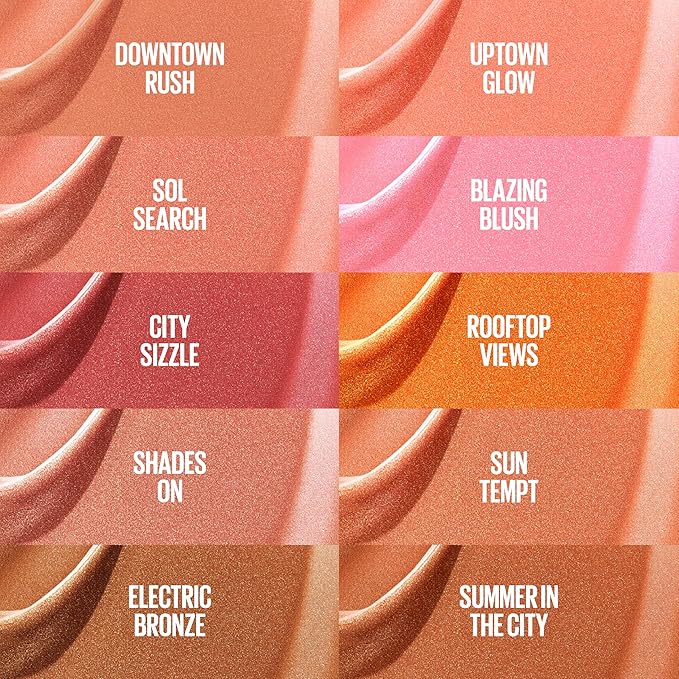 Maybelline Sunkisser Multi-Use Liquid Blush and Bronzer, Blendable, Longwear, Glowy Make Up, Summer In The City, 1 Count