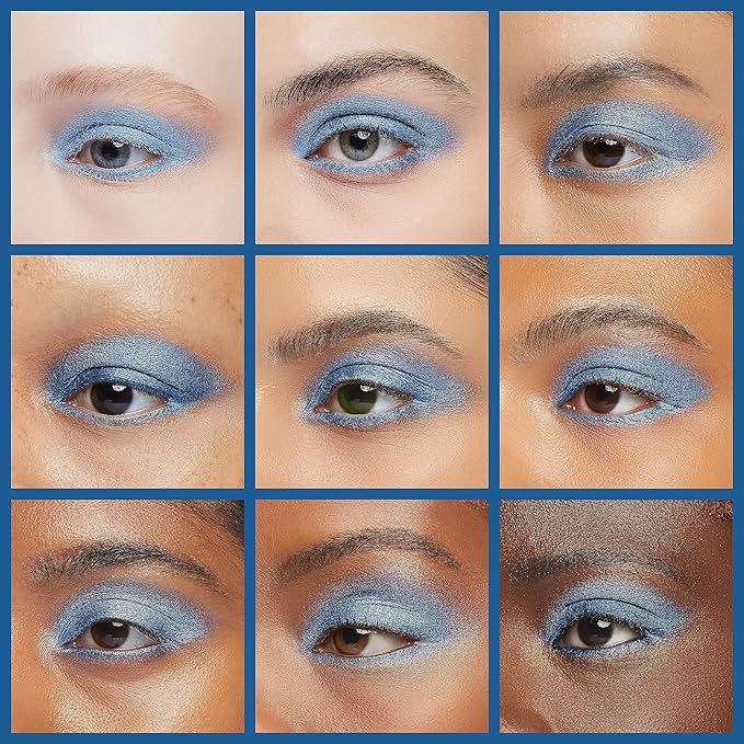 Tropical Classic Blue Shimmering Pressed Powder Single Vegan Eyeshadow; Talc, Paraben & Cruelty Free