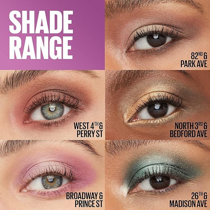 Maybelline New York Shadow Blocks Shadow Blocks Eyeshadow Palette, Stacked Eye Shadow Trio, Broadway & Prince St, 0.08 oz